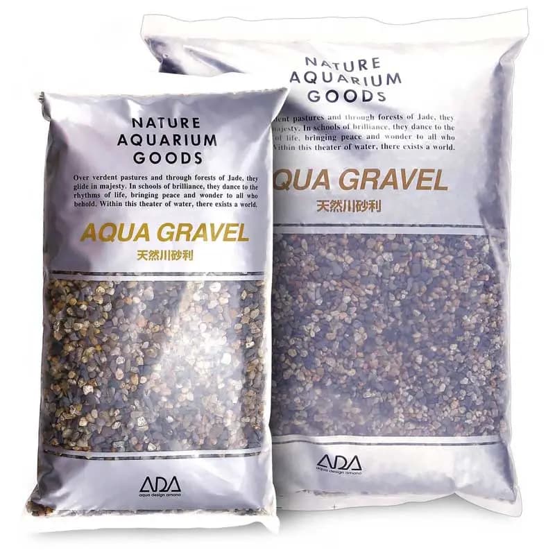 ADA Aqua Gravel, natural aquarium gravel, river gravel substrate, inert aquarium gravel, decorative aquarium gravel, under-gravel filter gravel, planted tank gravel, Japanese river gravel, cosmetic aquarium gravel, 2‑5 mm aquarium gravel