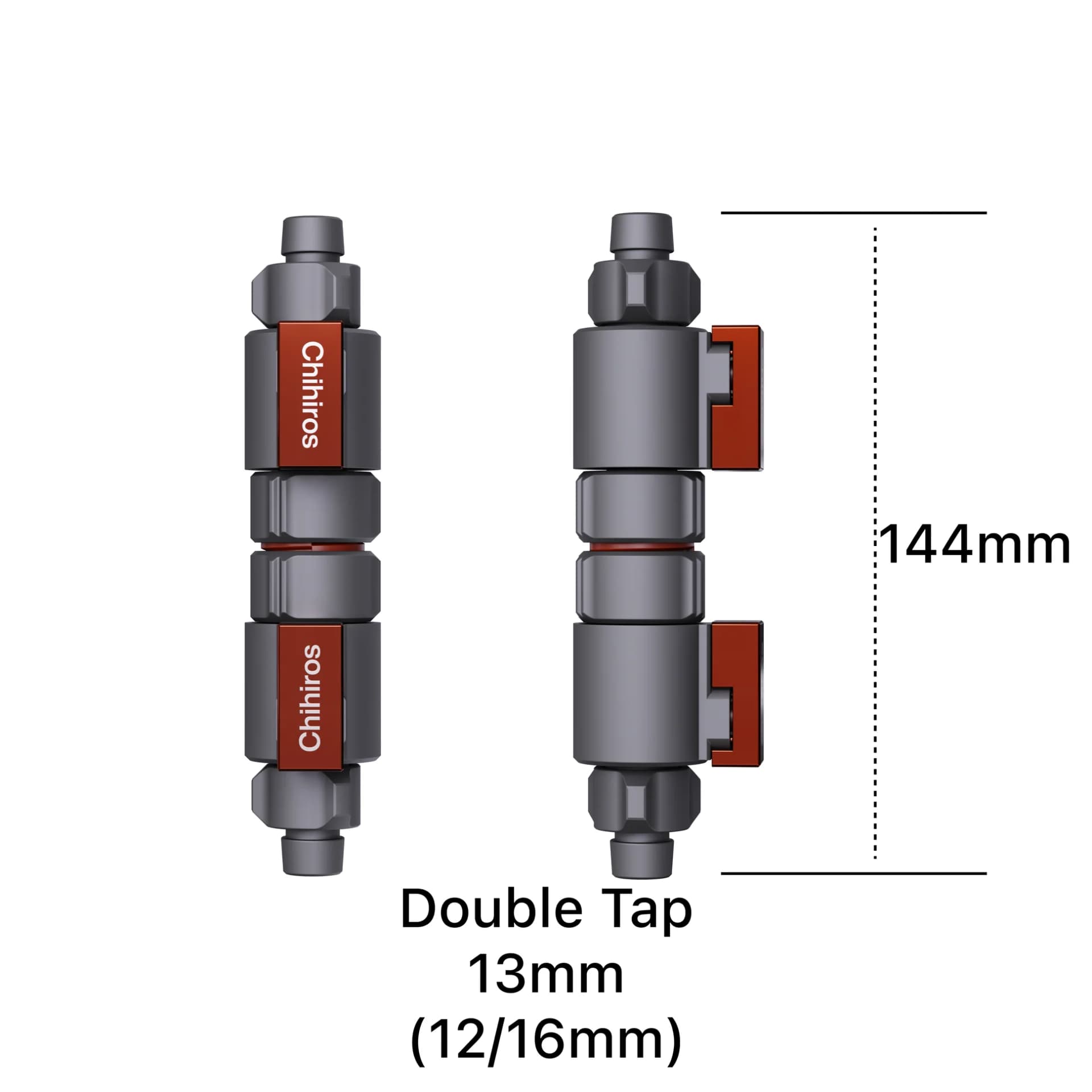 Chihiros Double Tap Quick Connect, Chihiros double tap valve, Chihiros quick connect 12/16mm, Chihiros quick connect 16/22mm, aquarium hose quick connector, canister filter double tap valve, aquarium hose shut off valve, external filter quick disconnect, aquarium filter accessories India, Chihiros canister filter accessories
