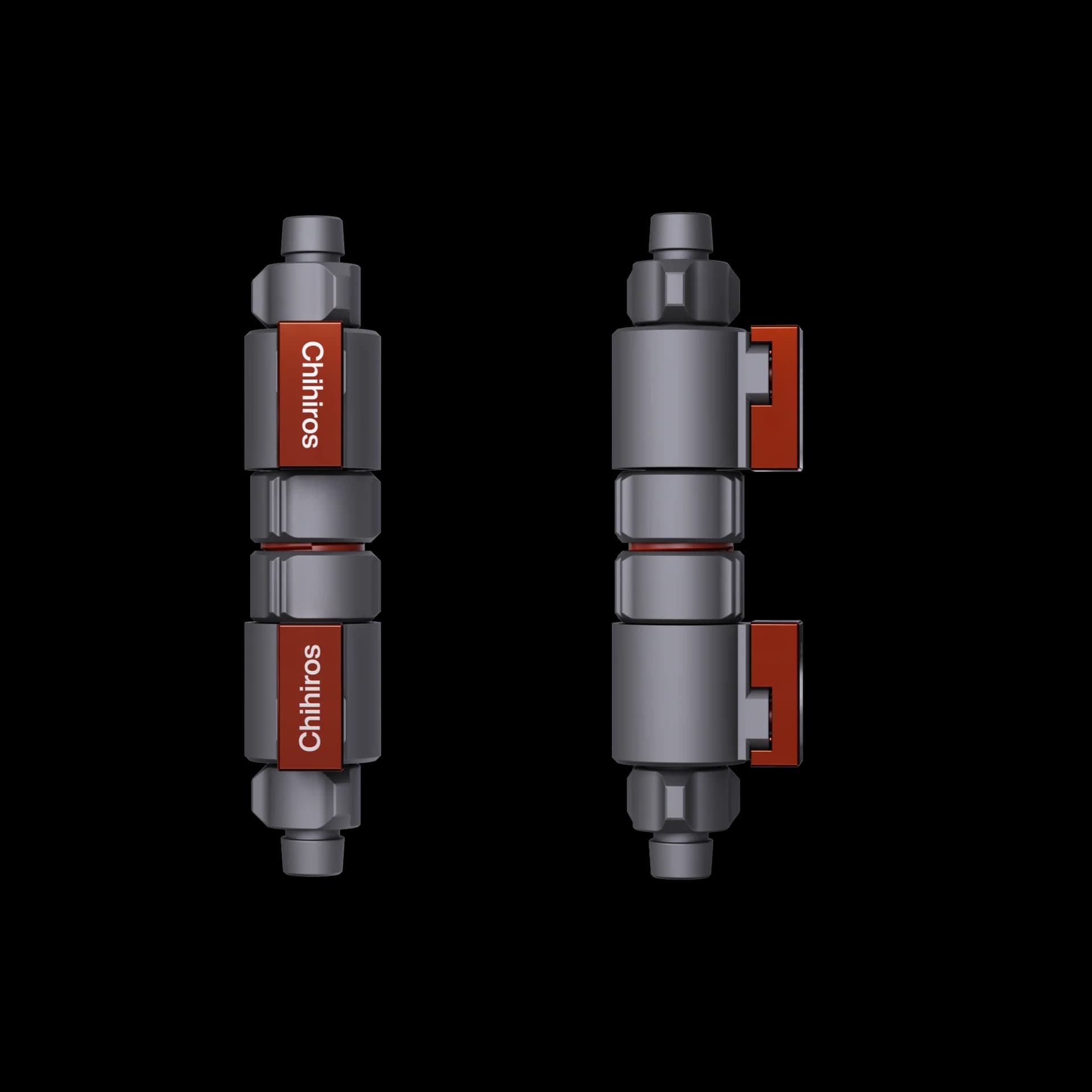 Chihiros Double Tap Quick Connect, Chihiros double tap valve, Chihiros quick connect 12/16mm, Chihiros quick connect 16/22mm, aquarium hose quick connector, canister filter double tap valve, aquarium hose shut off valve, external filter quick disconnect, aquarium filter accessories India, Chihiros canister filter accessories