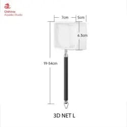 Chihiros Extendable 3D Net L - Chihiros Extendable 3D Net L, aquarium net India, extendable fish net, 3D aquarium net, plastic coated net, stainless steel aquarium net, aquarium cleaning tools, fish handling net, algae removal net, Chihiros aquarium accessories, large aquarium net, extendable aquarium net