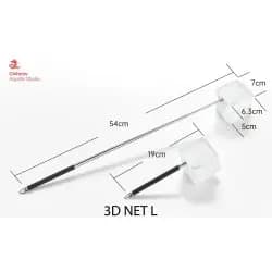 Chihiros Extendable 3D Net L - Chihiros Extendable 3D Net L, aquarium net India, extendable fish net, 3D aquarium net, plastic coated net, stainless steel aquarium net, aquarium cleaning tools, fish handling net, algae removal net, Chihiros aquarium accessories, large aquarium net, extendable aquarium net