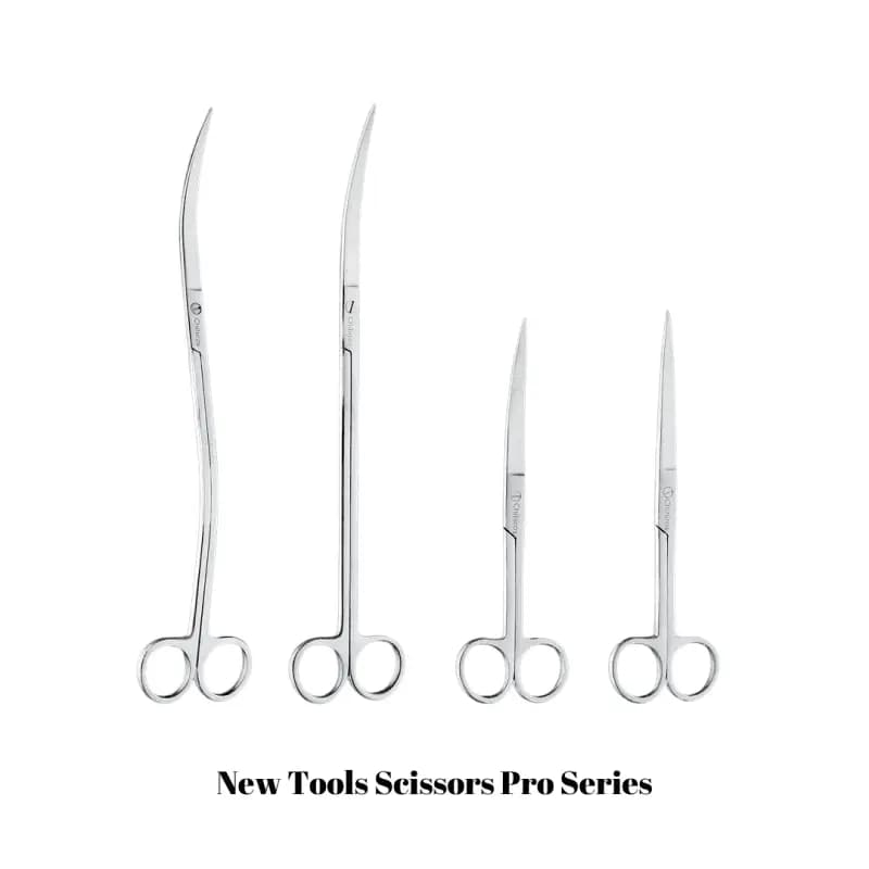 Chihiros Curved Scissors Pro - 28cm - aquarium plant scissors, curved aquascaping scissors, Chihiros Pro scissors, 28cm plant trimmer, aquarium floor plant trimming, aquatic carpet plant cutter, precision aquarium tools India, Chihiros curved shears, planted tank scissors, aquarium trimming tool, professional aquascaping equipment, zemin plant scissors