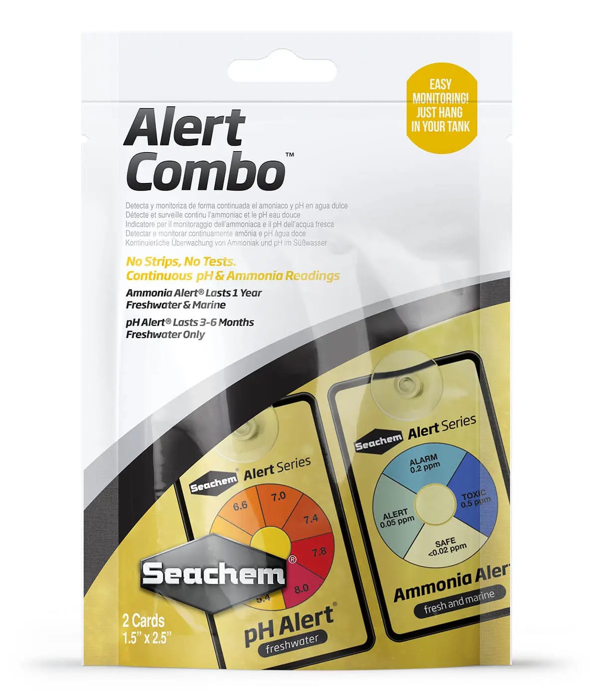 Buy Seachem Alerts Combo Pack online, Measures ammonia & ph leveln aquariun, best test for aquarium maintenance, keep a healthy aquarium