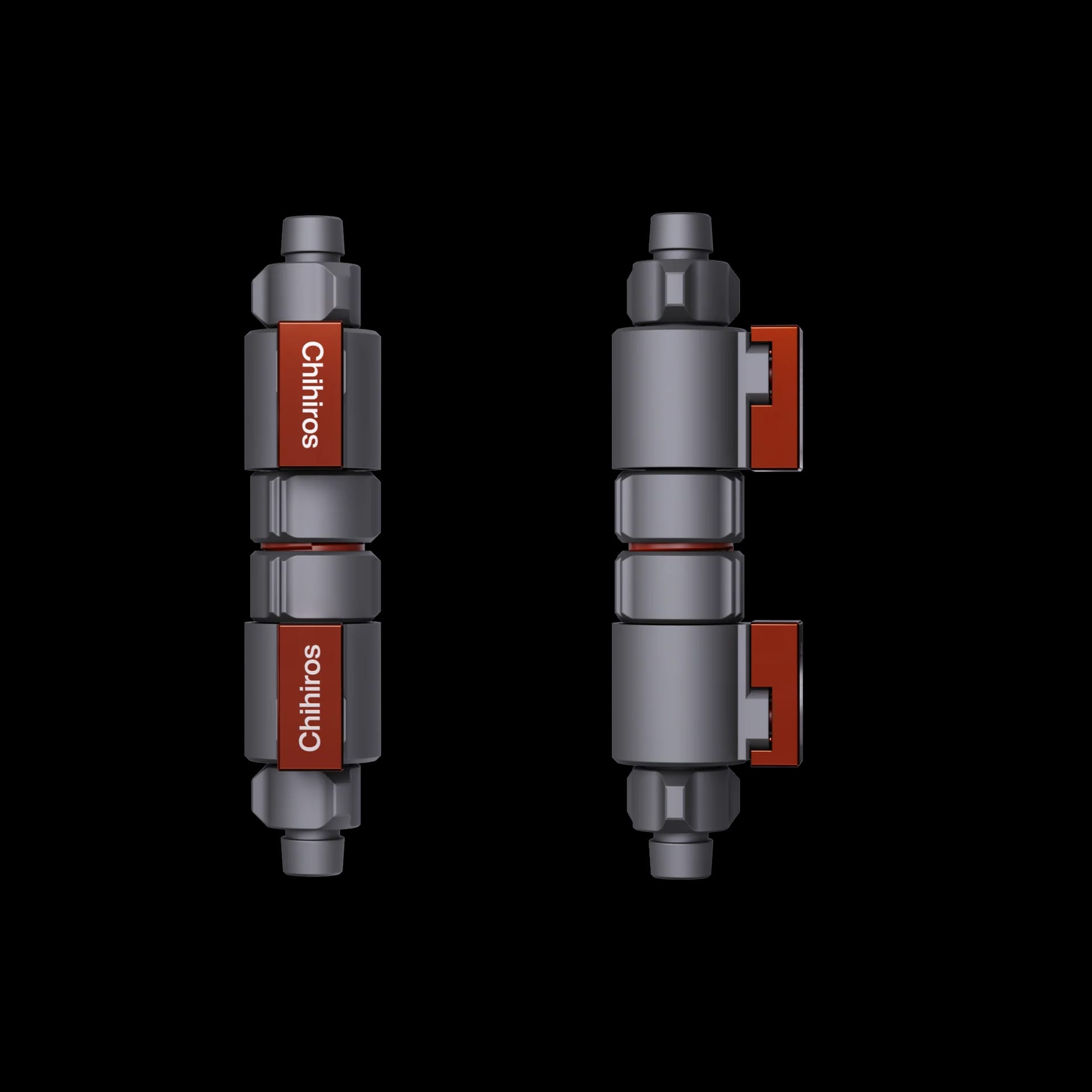 Chihiros Double Tap Quick Connect, Chihiros double tap valve, Chihiros quick connect 12/16mm, Chihiros quick connect 16/22mm, aquarium hose quick connector, canister filter double tap valve, aquarium hose shut off valve, external filter quick disconnect, aquarium filter accessories India, Chihiros canister filter accessories