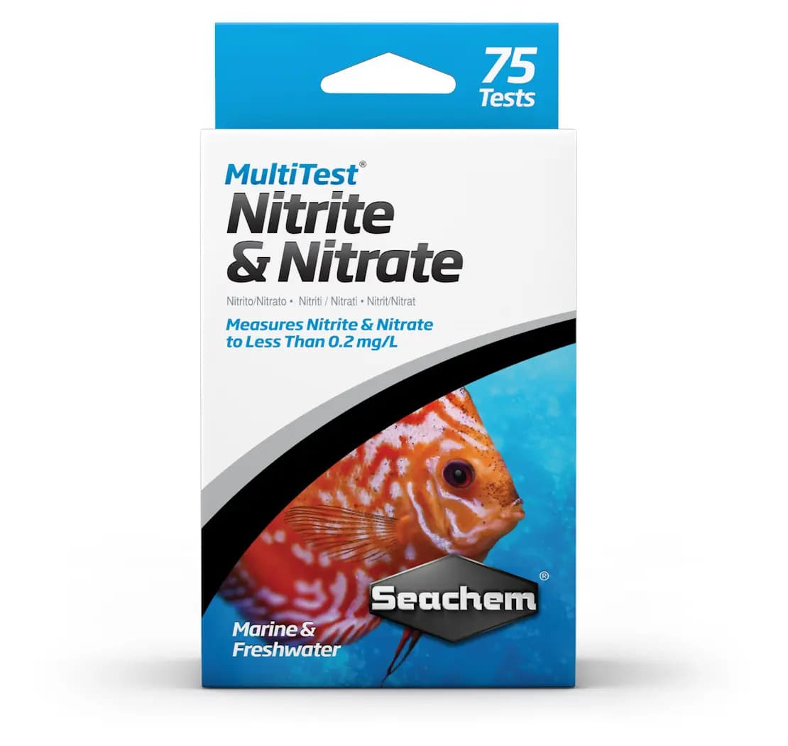 Buy Seachem MultiTest Nitrite & Nitrate online, Measures nitrite & nitrates to less than 0.1 mg/L and nitrate to less than 0.2 mg/L for aquarium