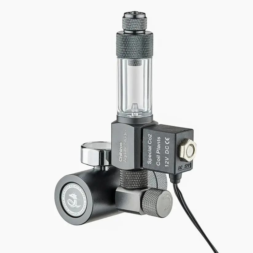 Chihirios CO2 Regulator Mate W 21.8 - Chihirios CO2 Regulator Mate W 21.8, aquarium CO2 regulator, planted tank CO2 system, CO2 diffuser regulator, W 21.8 CO2 regulator, solenoid CO2 regulator, CO2 regulator with bubble counter, compact aquarium CO2 regulator, easy install CO2 regulator, Chihirios aquarium products, CO2 system for aquatic plants, CO2 for planted tank India, buy aquarium CO2 regulator online, professional CO2 regulator, beginner CO2 regulator aquarium